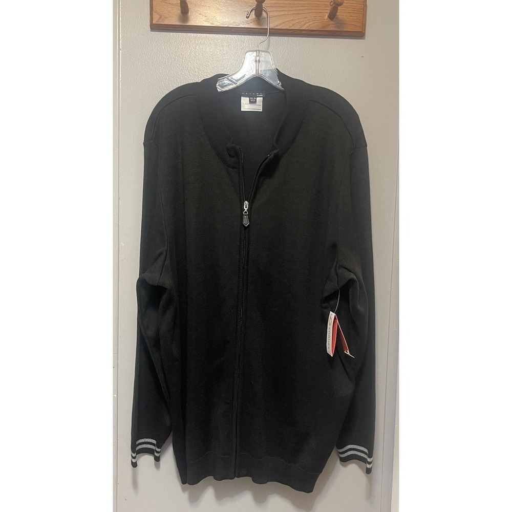 Cintas Uniform Black Full Zip Sweater 2XLT NWT